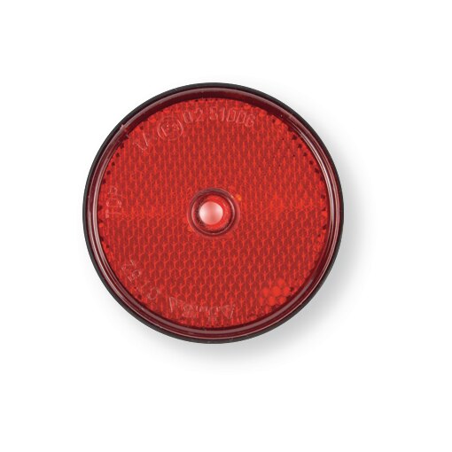 Reflektor rund 60 mm Klebe/Schr. rot